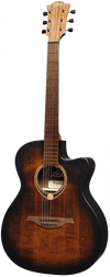 Lag T70ACE-B&B Tramontane Auditorium Cutaway Electric Black & Brown